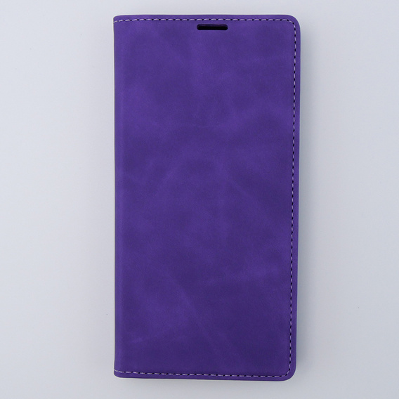 Чехол для iPhone 15 Pro, ERBORD Vintage, бумажник с клапаном, фиолетовый