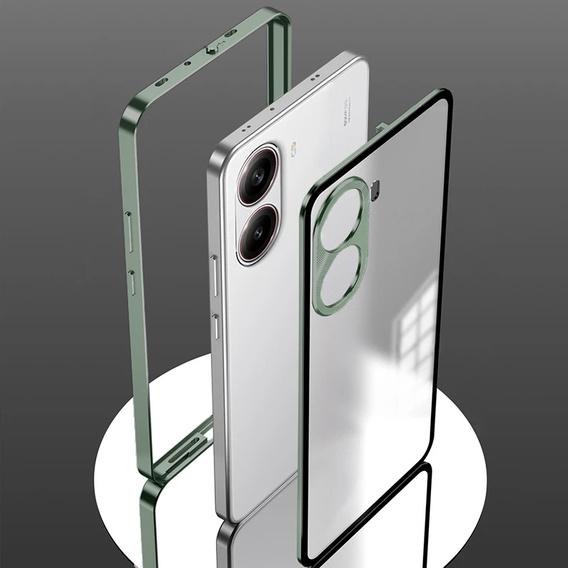 Чехол для Xiaomi Poco X7 Pro 5G, Frame Case, зелёный
