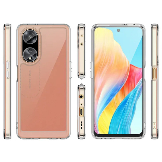 Чехол до Oppo A98 5G, Fusion Hybrid, прозрачный