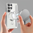 Откидной чехол для Samsung Galaxy S25 Ultra, RFID Wallet MagSafe CamShield, серебряный