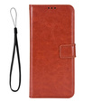 Откидной чехол для Motorola Edge 50 Neo / Motorola ThinkPhone 25, Crazy Horse Wallet, коричневый