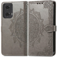 Чохол-книжка для Motorola Moto E14, Mandala, сірий
