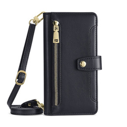Чохол-книжка для iPhone 15 Pro, Wallet Zipper Pocket, чорний