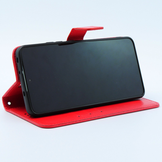 Футляр з клапаном для Xiaomi 13T / 13T Pro, Crazy Horse Wallet, червоний