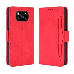 Откидной чехол для Xiaomi Poco X3 NFC / Poco X3 Pro, Card Slot, красный