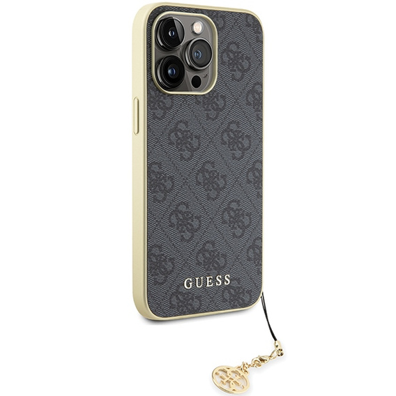 Чехол Guess 4G Charms с подвеской для iPhone 15 Pro