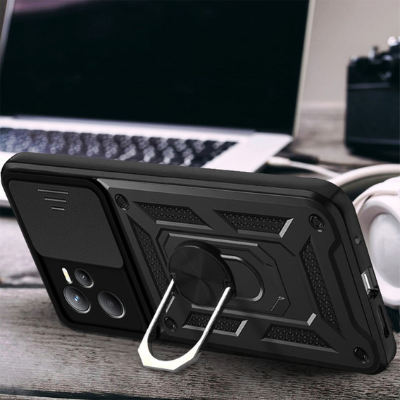 Чехол NOX Camera Slide Realme C35, CamShield Slide, чёрный