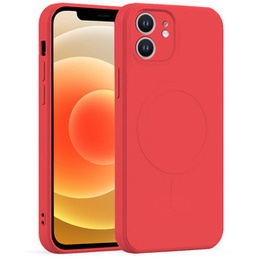 Чехол Silicone до iPhone 11, MagSafe, Red