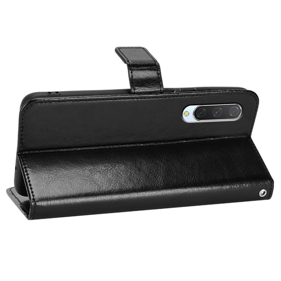 Футляр з клапаном для Xiaomi Mi 9 Lite, Crazy Horse Wallet, чорний
