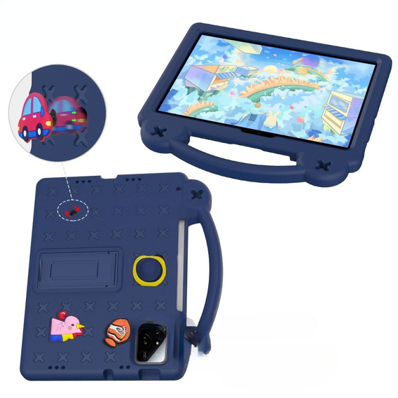 Дитячий чохол для планшета Xiaomi Pad 7 / 7 Pro, Cute Patterns, з підставкою, темно-синій