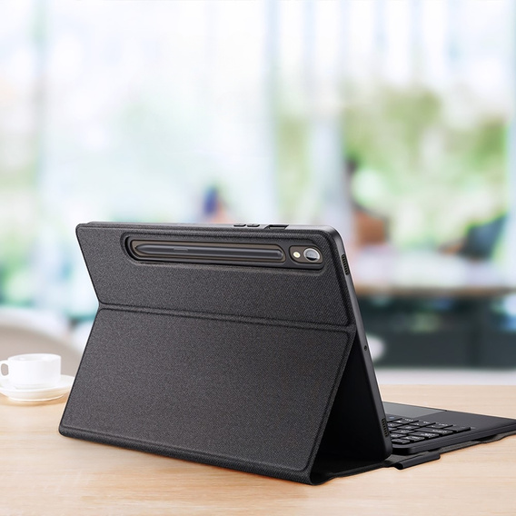 Чехол + клавиатура Samsung Galaxy Tab S9, Dux Ducis Pen Slot TouchPad Leather, чёрный