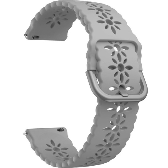 Силиконовый ремешок 22mm Soft Hollowed-out, Grey