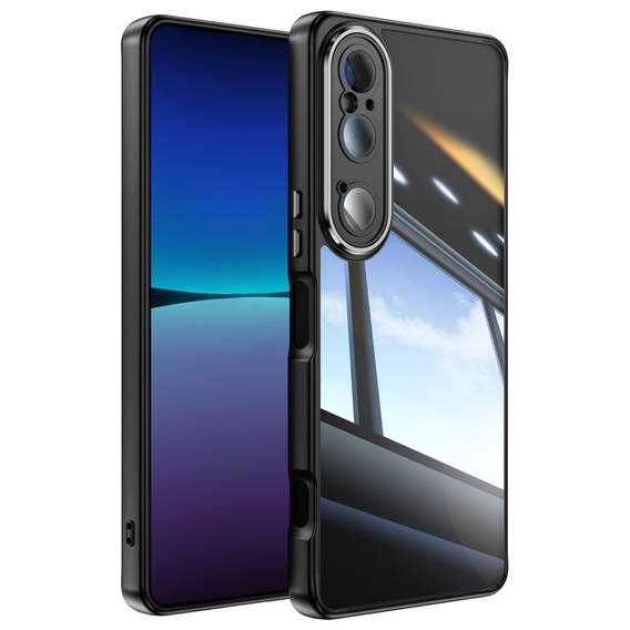 Чохол для Sony Xperia 1 VI, Fusion Hybrid, із захистом камери, прозорий / чорний