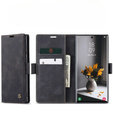 Чехол CASEME для Samsung Galaxy S22 Ultra, Leather Wallet Case, чёрный