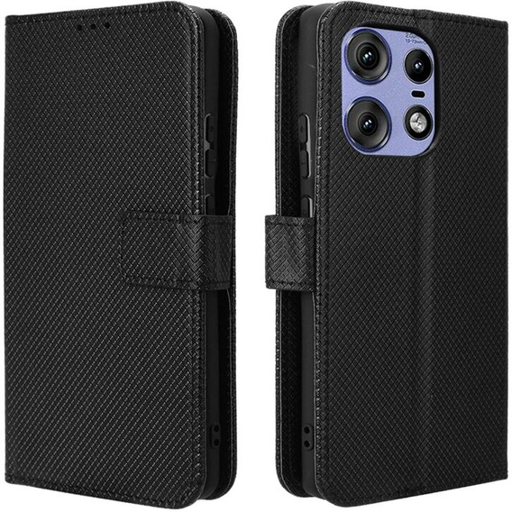 Откидной чехол для Motorola Edge 50 Pro, Wallet Smart Magnet, чёрный