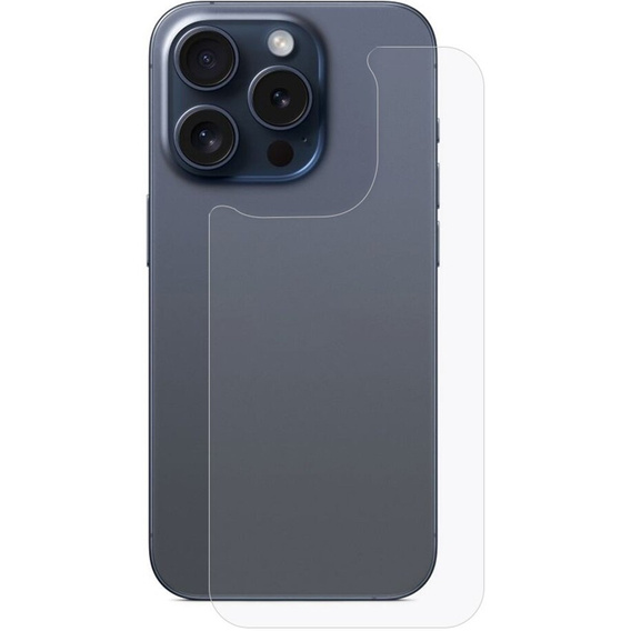 Заднее закаленное стекло для iPhone 15 Pro, прозрачное