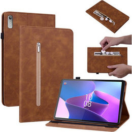 Чехол до Lenovo Tab P11 Gen 2, Wallet Pen Slot, коричневый