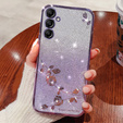 Чохол для Samsung Galaxy A25 5G, Glitter Flower, фіолетовий
