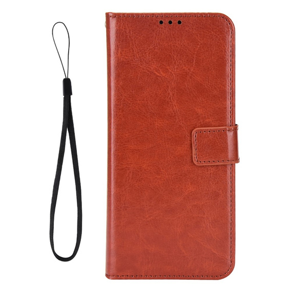 Футляр з клапаном для Xiaomi Poco F7 Ultra, Crazy Horse Wallet, коричневий