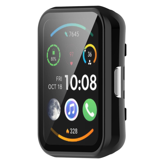 Чехол 2 в 1 + закаленное стекло для Huawei Watch Fit / Fit SE, чёрный