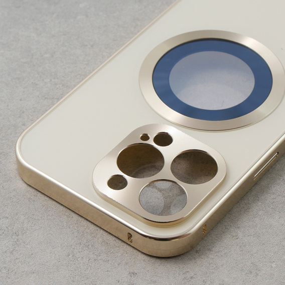 Чехол для iPhone 14 Pro, Dual Glass, для Magsafe, золотой