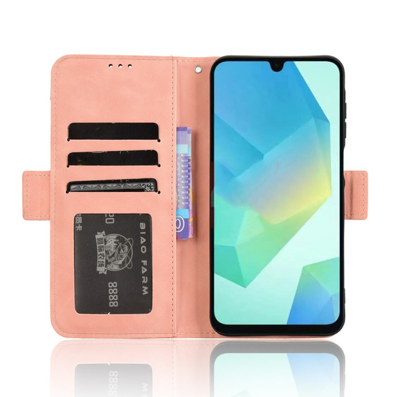 Откидной чехол для Samsung Galaxy A16, Card Slot, розовый