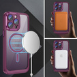Чехол для iPhone 14 Pro, ERBORD Impact Guard, MagSafe, бордовый