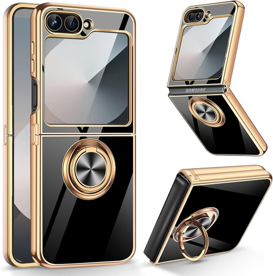 Чoхол до Samsung Galaxy Z Flip7 FE / Z Flip6, Electro Ring, чорний
