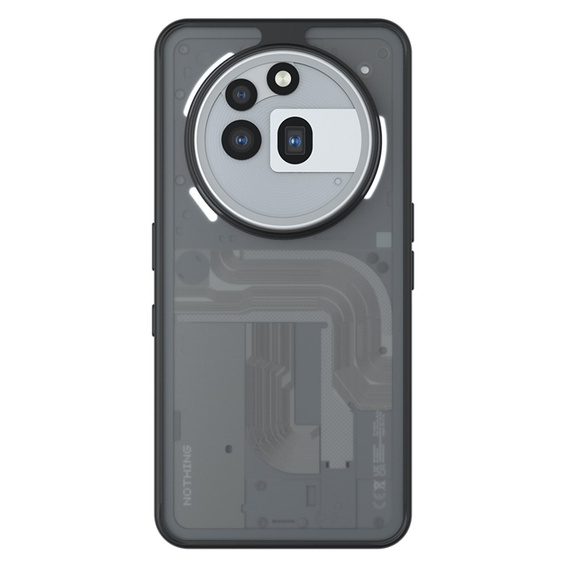Чoхол до Nothing Phone 3A Pro, Fusion Hybrid, прозорий / чорний
