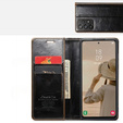 Флип-кейс CASEME для Samsung Galaxy A53 5G, Waxy Textured, чёрный / коричневый