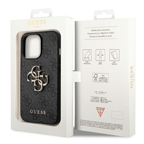 Чехол GUESS до iPhone 14 Pro, 4G Big Metal Logo, серый