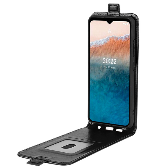 Футляр з клапаном для Nokia C21 Plus 4G, Flip, чорний