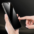 Чохол для iPhone 15 Pro, Privacy Dual Glass, для MagSafe, сріблястий