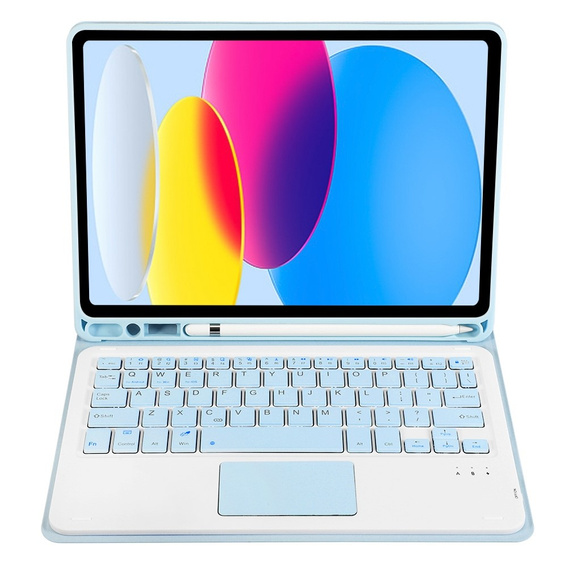 Чехол + клавиатура iPad 10.9 2022 10 Gen, TouchPad Pen Slot, синий