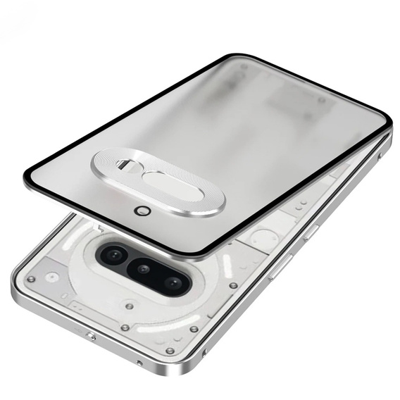 Чехол для Nothing Phone 3A, Frame Case, серебряный