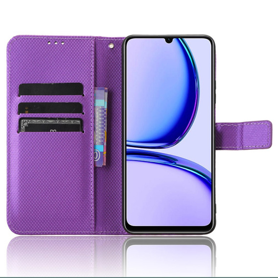 Откидной чехол для Realme Note 50, Wallet Smart Magnet, фиолетовый