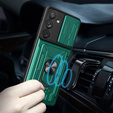 Бронированный чехол для Samsung Galaxy A54 5G, Camera Slide Card Slot, зелёный