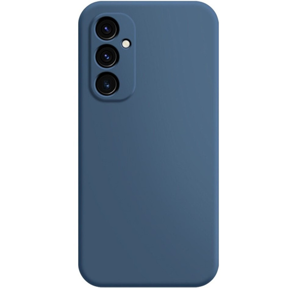 Чохол для Samsung Galaxy A54 5G, Silicone Lite, темно-синій + скло 9H