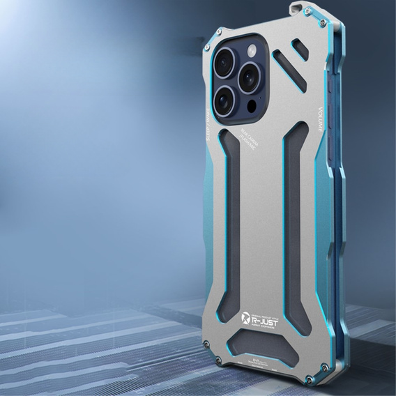Чехол R-JUST для iPhone 15 Pro Max, Hollow Armour, синий