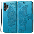 Откидной чехол для Samsung Galaxy A13 4G, Butterfly, синий