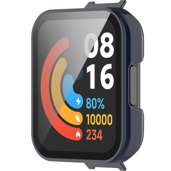 Чехол + стекло 2-в-1 для Xiaomi Redmi Watch 2 Lite, Dark Blue