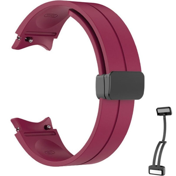 Силіконовий ремінець для Fitbit Inspire 3, Red Samsung Galaxy Watch 4 / 5 40/42/44/46/45MM PRO, Claret