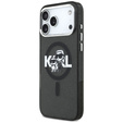 Чехол Karl Lagerfeld IML Glitter Karl & Choupette Sketch Logo MagSafe для iPhone 17 Pro Max