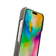 Чехол MELKCO для iPhone 16 Pro, кожаный, серый
