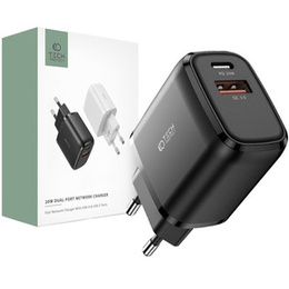 Tech-Protect C20W QC3.0 універсальний зарядний пристрій USB-A USB-C, Black