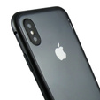 Скляний чохол з магнітною кришкою для iPhone XS Max-Black