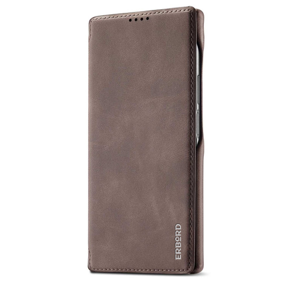 Чохол-книжка для Samsung Galaxy S23 Ultra, ERBORD Retro, коричневий