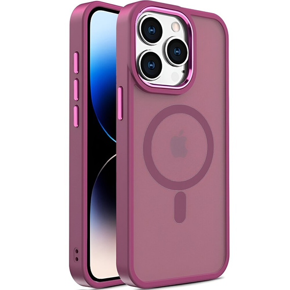 Чохол для iPhone 15 Pro Max, MagColor для MagSafe, бордовий