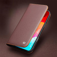 QIALINO кожаный бумажник флип-кейс для iPhone 17 Pro Max - коричневый