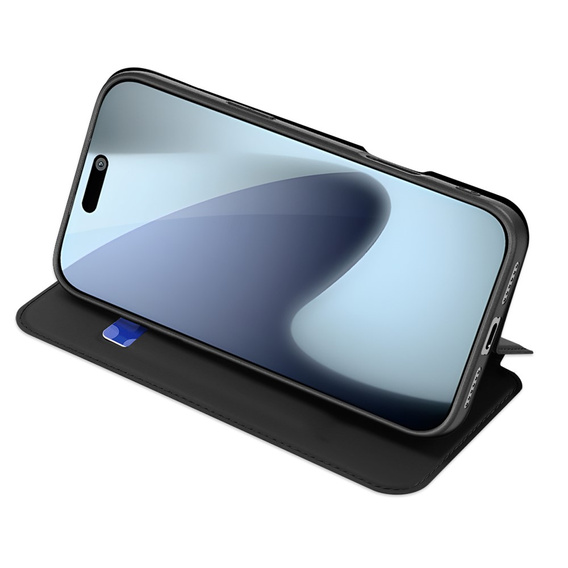 Чехол Dux Ducis для iPhone 17 Pro Max, Skin Pro, с клапаном, со слотом для карт, черный